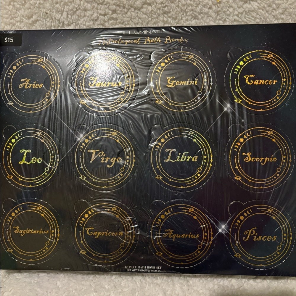 $5/Illuminati Astrological Bath bombs 12 Ct Sandalwood Musk Rose Jasmine NWB